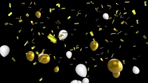 Balloons on Black Background Video stock 303868788