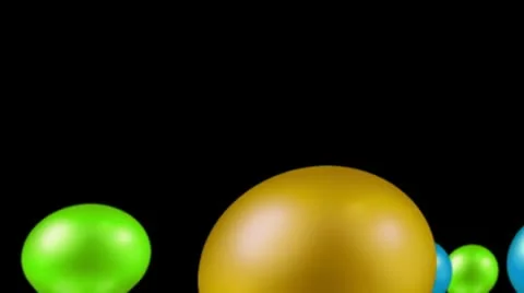 Balloons on black Stock Footage 10054670