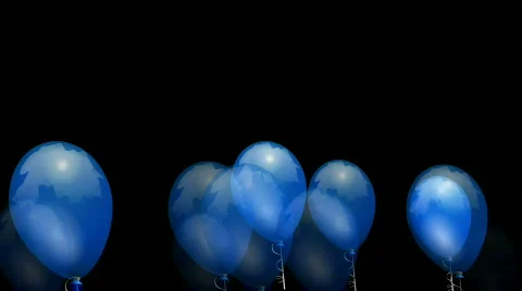 Balloons in blue Stock Footage 844405