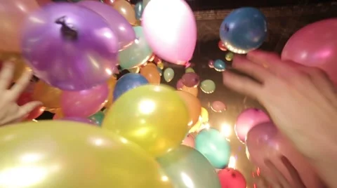 Balloons burst Stock Footage 52086347