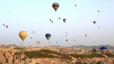 Balloons in Cappadocia Stock Footage 78876331
