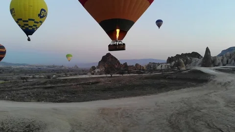 Balloons Cappadocia Turkey Stock Footage 112737954
