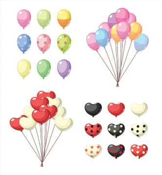Balloons for celebrations Stock Illustration