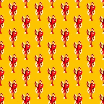 Balloons Circus Seamless Pattern Illustrazione stock
