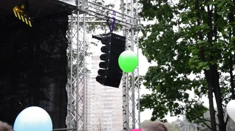 Balloons at concert Stock Footage 54485141