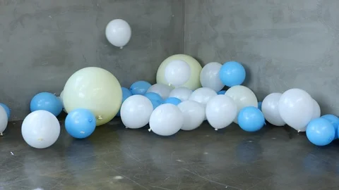 Balloons in a corner Stock Footage 95967552