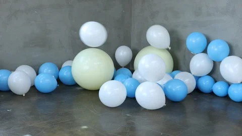 Balloons in a corner Stock Footage 95967564