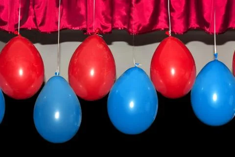 Balloons on a dark background Stock Photos