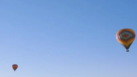 Balloons Drifting in Blue Sky Stock Footage 270102818