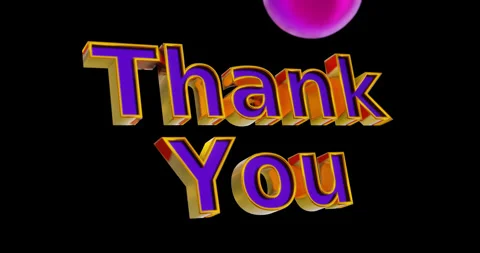The balloons explode and reveal a "Thank You" sign. Stock Footage 255847472