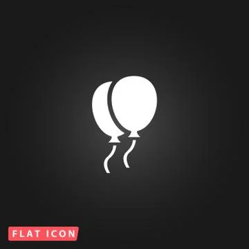 Balloons flat icon Stock Illustration