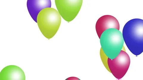 Balloons Floating Loop With Matte Stock-Footage 5186562