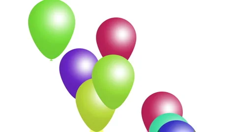 Balloons Floating With Matte Stock-Footage 5186552