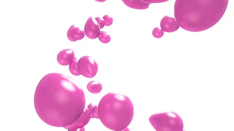 Balloons floating up with white background 库存影片 113435621