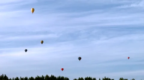 Balloons fly into the distance Video stock 52485881