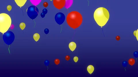 Balloons fly randomly and fly away Stock Footage 54585852