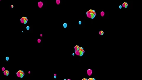 Balloons Flying Up Animation background. Video stock 336858946