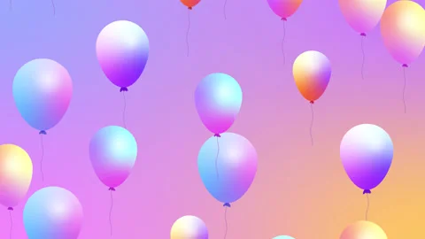 Many Pink Purple Balloons Fly into the Sky on Wedding Day Outdoors Stock  Video - Video of nature, carnival: 82367907