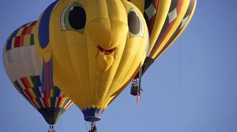Balloons Flying around in the Sky Stock Footage 41774686