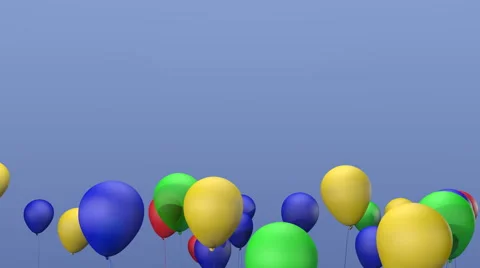 Balloons flying from the bottom up Stock Footage 54592725