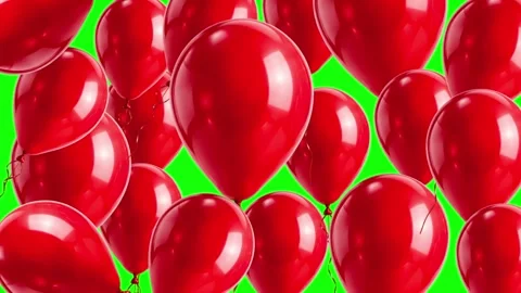 Balloons Flying on Chroma Key for Compositing Stock-Footage 341334745