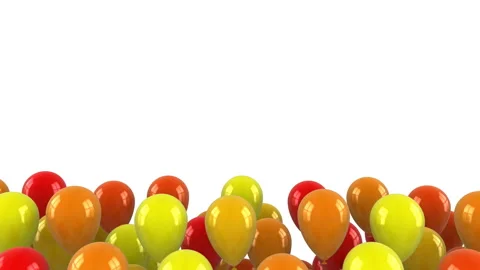 Balloons Flying Up Stock Footage 121360196