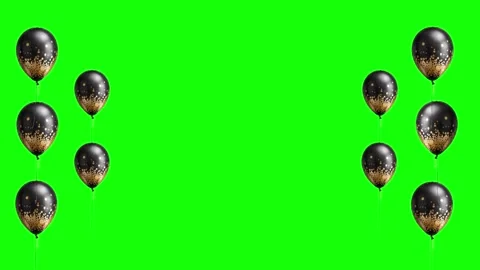 Balloons Flying Isolated Green Screen Stock Video Stock Footage 341335164