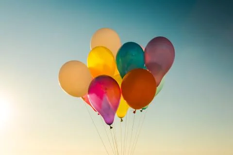 Balloons flywing Stock Photos