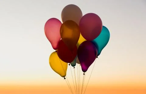Balloons flywing Stock Photos