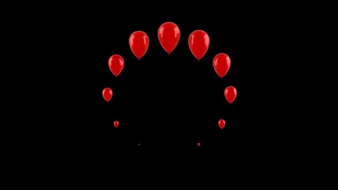 Balloons Form a Loading Circle Stock Footage 121193029