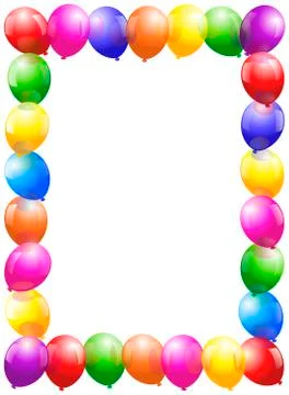 Balloons Frame - portrait format Stock Illustration