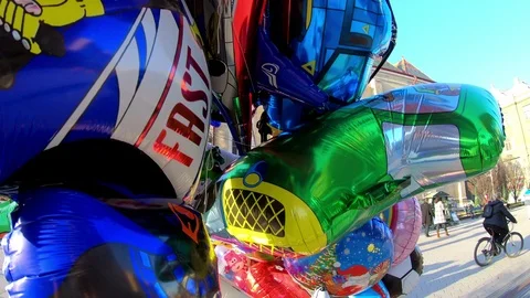 Balloons, Go Pro, 4K Stock Footage 124073121