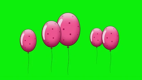 Balloons Green Screen Chroma Key Element Stock-Footage 343928451