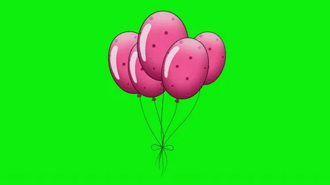 Balloons Green Screen - Chroma Key Stock Clip Stock-Footage 343928478