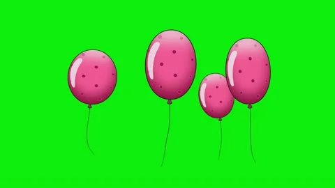 Balloons Green Screen Floating - Chroma Key Background 스톡 동영상 343928459