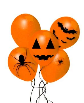 Balloons for Halloween Stock Illustration