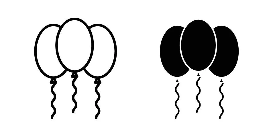 Balloons icon graphic element. web icon set Stock Illustration