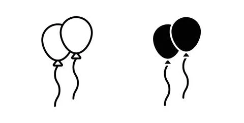 Balloons icon symbol. Flat Vector illustration Stock Illustration