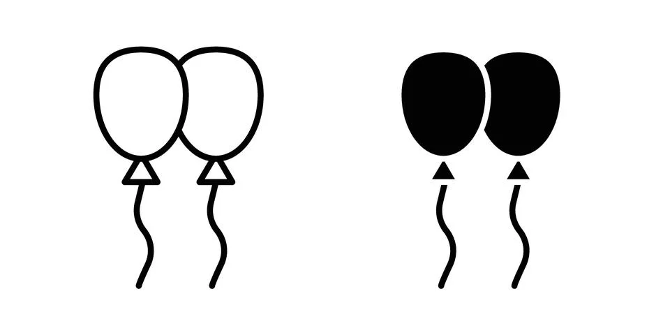 Balloons icon vector design illustrations 库存插图