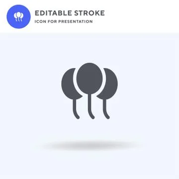 Balloons icon vector, filled flat sign, solid pictogram isolated on white, lo Illustrazione stock