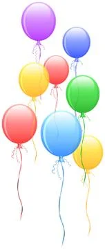 Balloons On Internet Background Stock Illustration