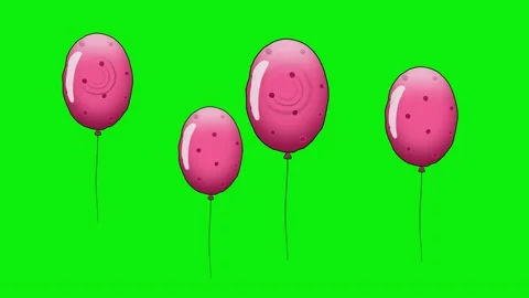 Balloons Isolated Green Screen Floating Stock Footage Stock-Footage 343928465