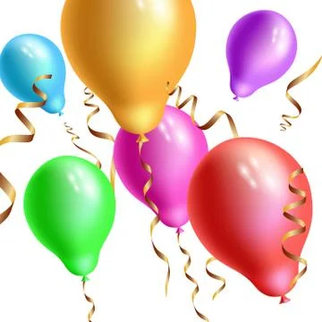 Balloons isolated on white background vector Stock Illustration