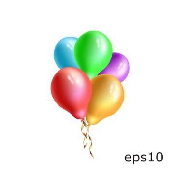 Balloons isolated on white background vector Stock Illustration