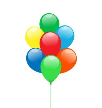 Balloons isolated on white Stock Illustration