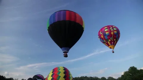Balloons lift off into sky Stock Footage 20484069