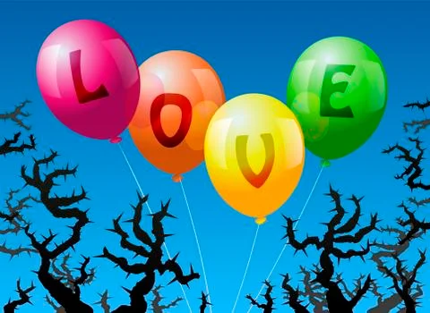 Balloons Love Stock Illustration
