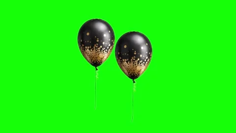 Balloons Moving Isolated Green Screen Stock Video Stock Footage 341334922