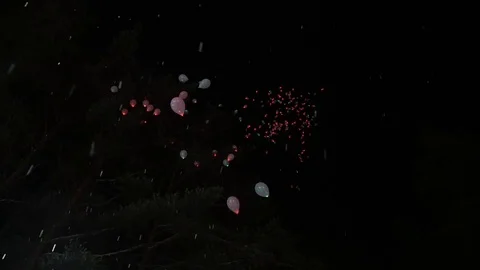 Balloons at night. Stock Footage 100625047
