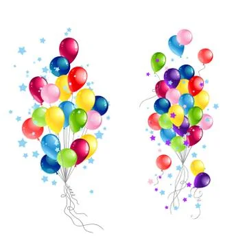 Balloons objects isolated Stock Illustration